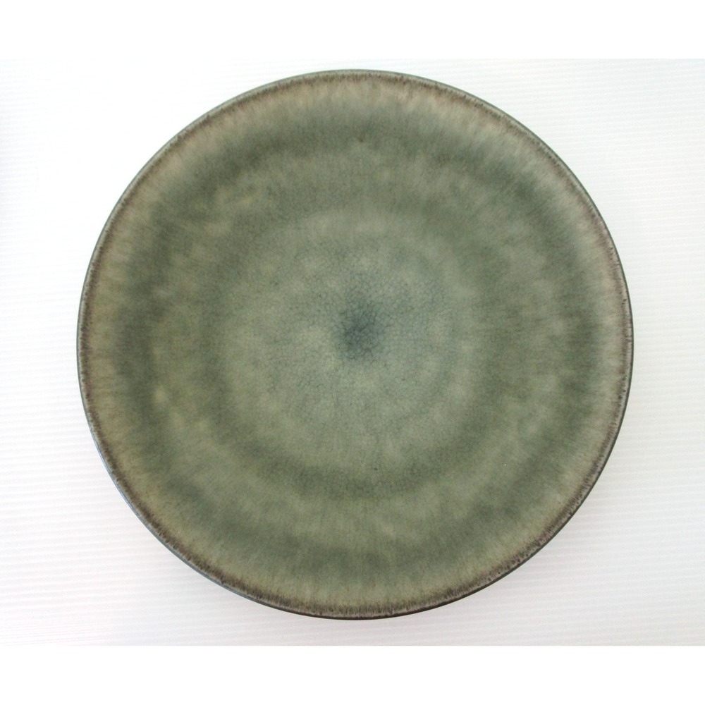 Jars France Samoa Vert ONE Dinner Plate 10 3/8  Mottled Green Black 12 Available